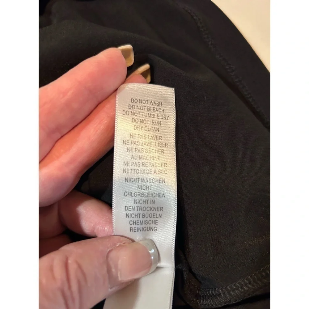 Adrianna Papell Asymmetrical Draped Flowing Dress in Black Size S - Picture 11 of 15